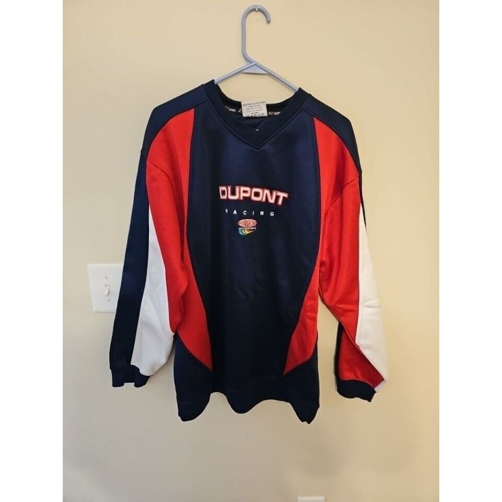 Jeff‎ Gordon Pullover Dupont Racing Chase Authentics Size M Red Blue Sweatshirt